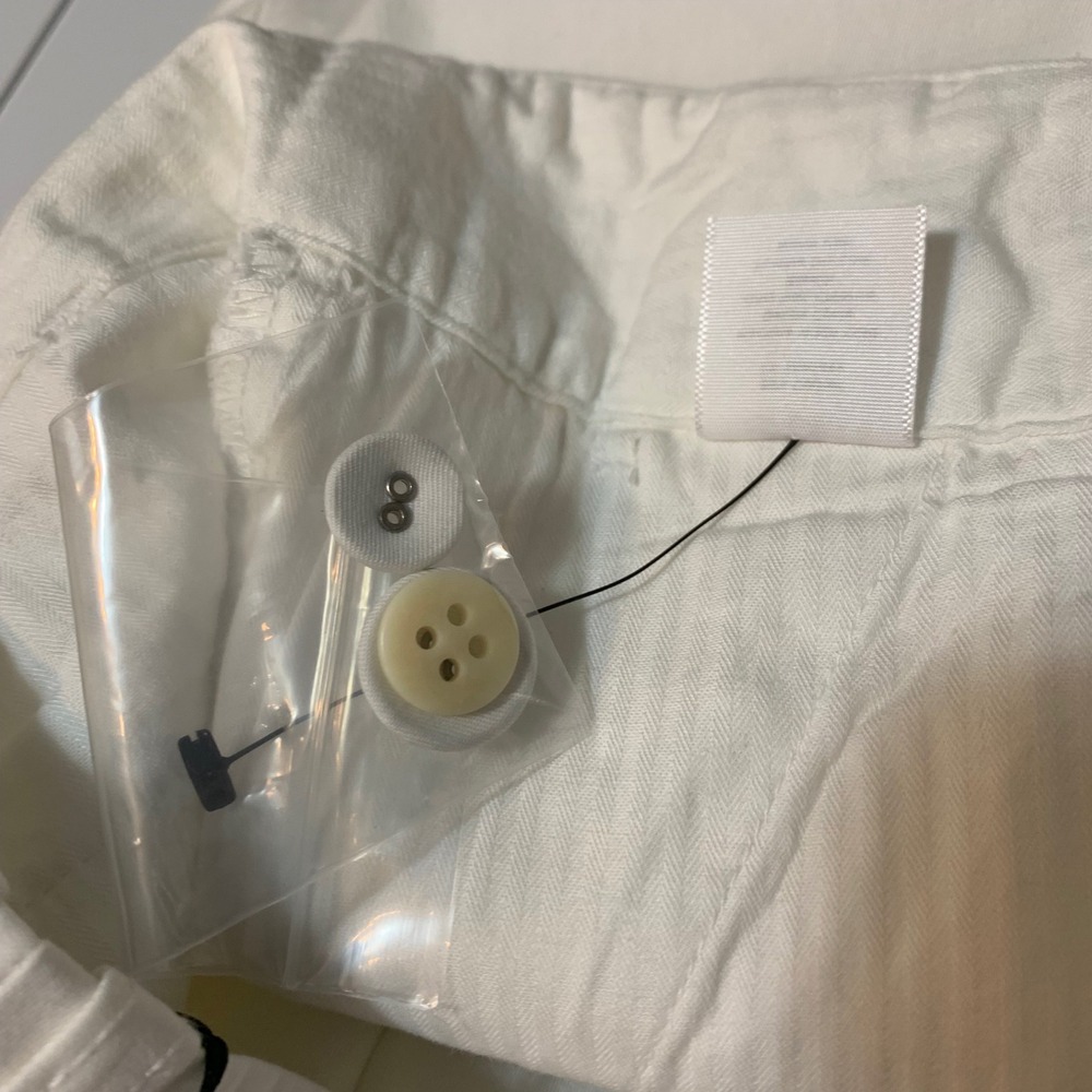 NWT Talbots Chino Shorts 10 White Cotton Clean Girl Flat Front Preppy Classic - Picture 8 of 12